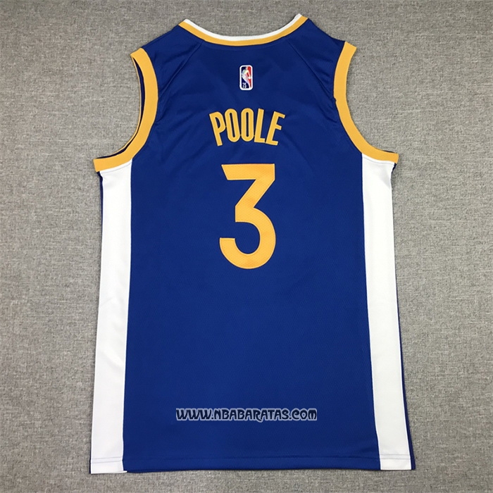 Camiseta Golden State Warriors Jordan Poole #3 Icon Azul